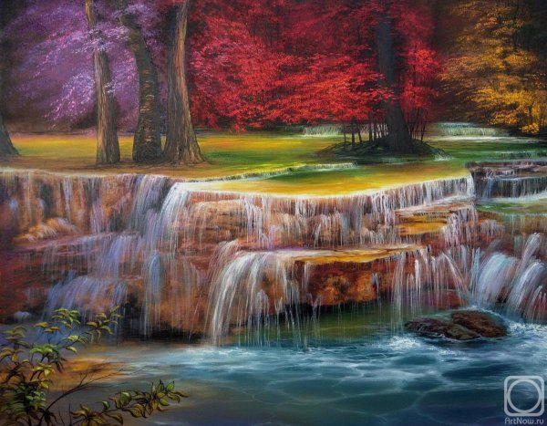 Водопад на холсте