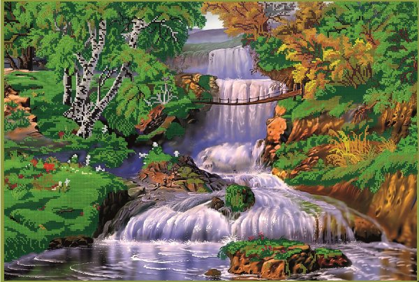 Картина "водопад" 40х77 см
