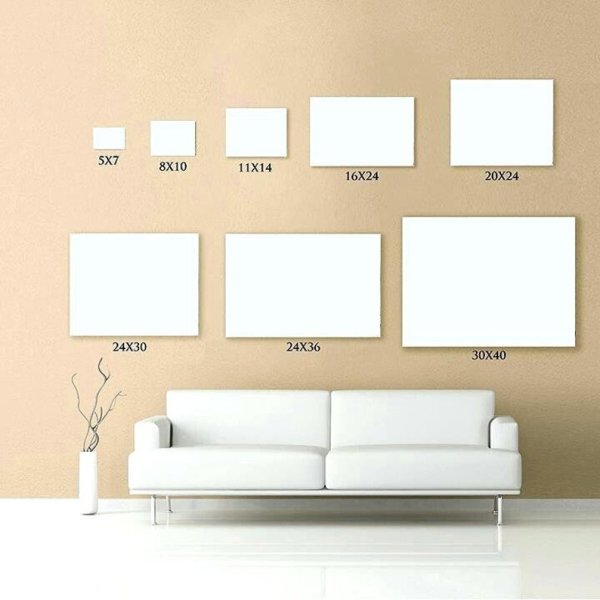 Размеры картин на холсте