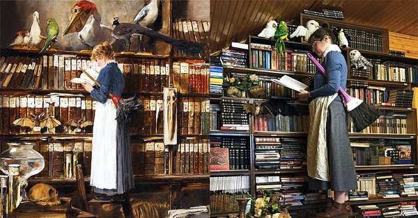 Картины с книгами и библиотеками