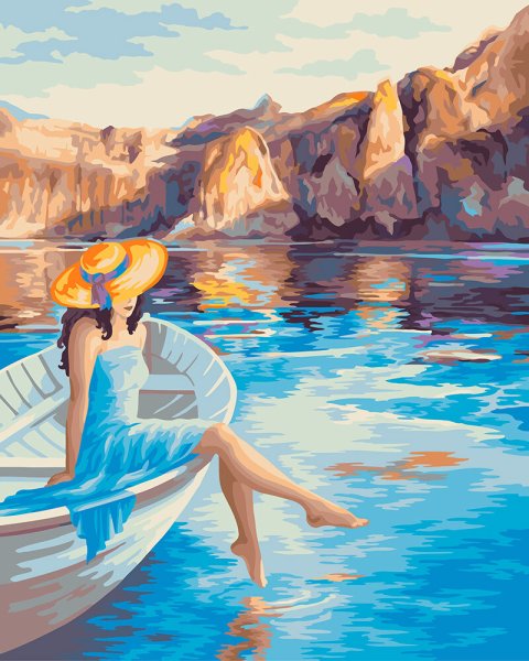 1372 Горное озеро вышивка