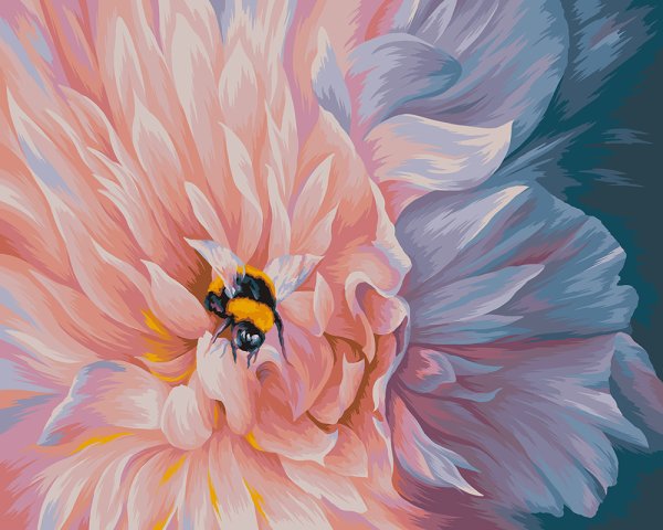 Художник Романов Роман пионы со шмелём