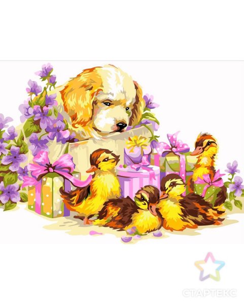 Цыплята и собака