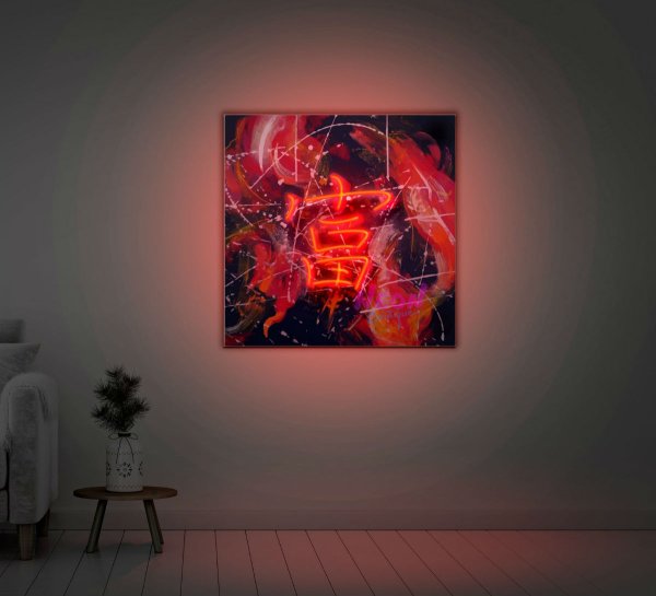 Неоновое панно на стену