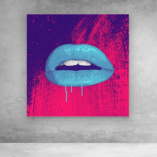 Губы маслом на холсте