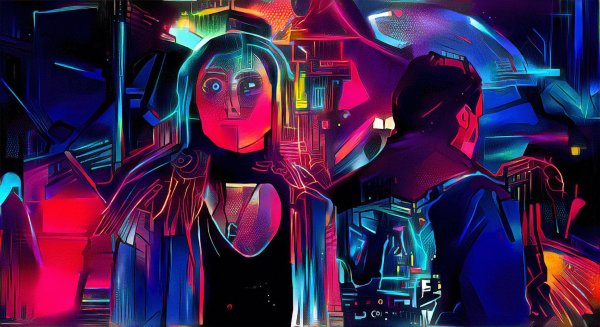 Киберпанк синтвейв неон