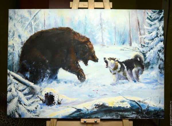 Картины охота на медведя