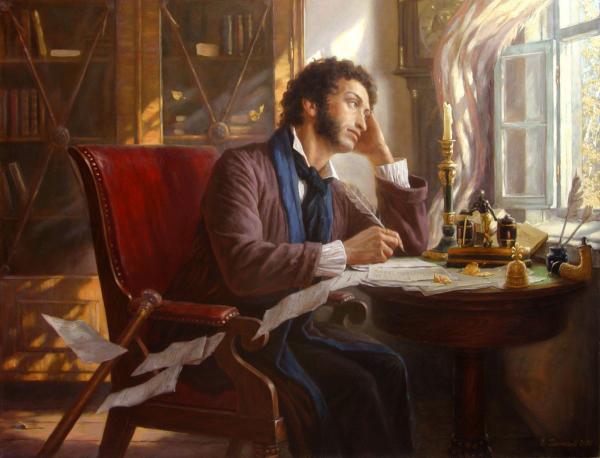 Пушкин в Михайловском картина