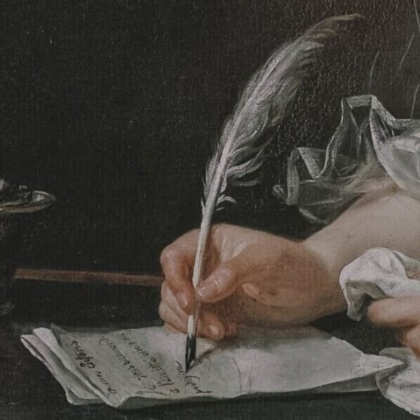 Александр Дюма за столом