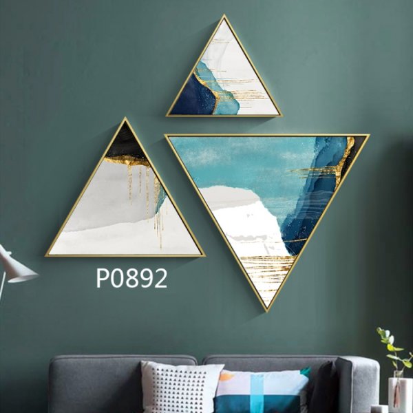 Интерьерная живопись треугольники