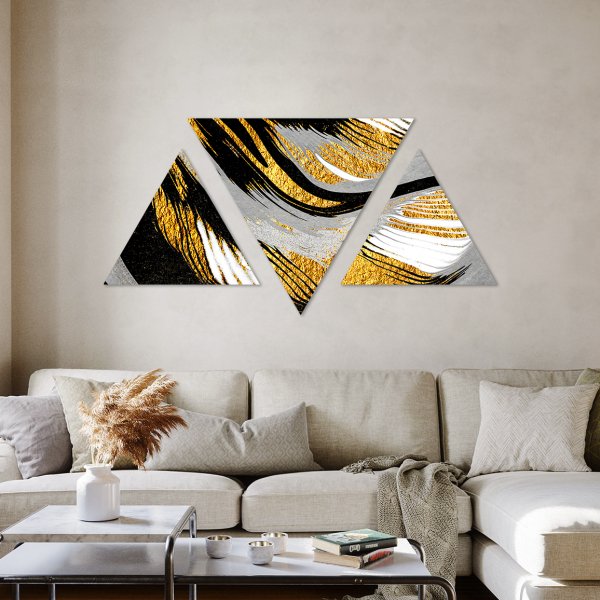Треугольные картины в интерьере