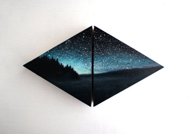 Картины на треугольном холсте