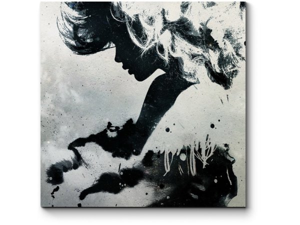 Картина девушка абстракция