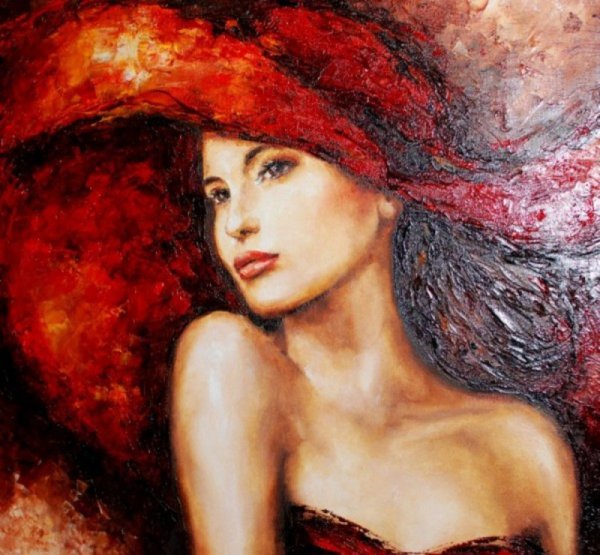 Художник Эльжбета Брожек женские портреты осень