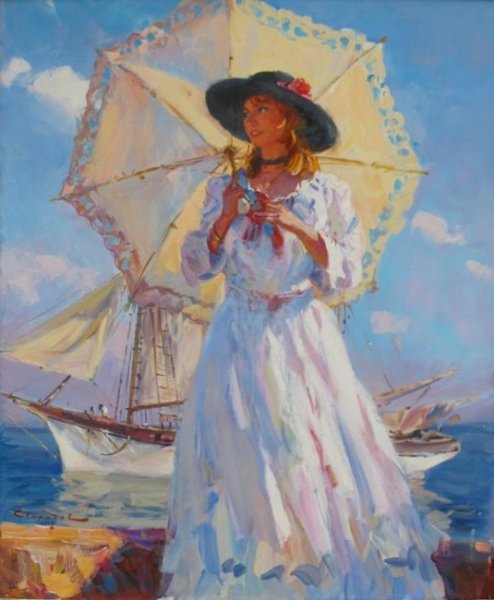 "Женщины у моря" Сергей Виноградов 1915