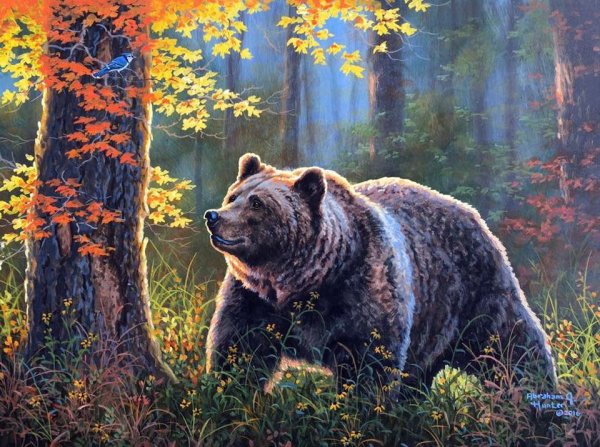 Живопись Абрахам Хантер медведи