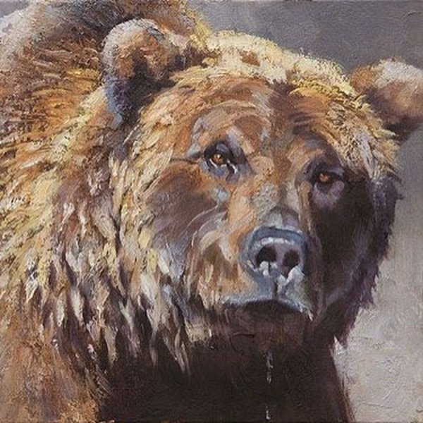 Медведь маслом