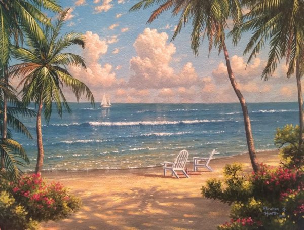 Море акрилом на холсте