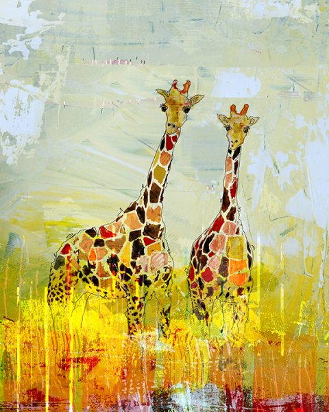 Жираф картины художников