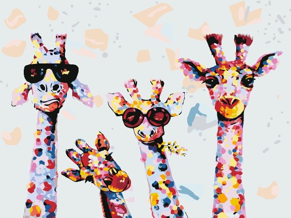 Картина по номерам Жирафы