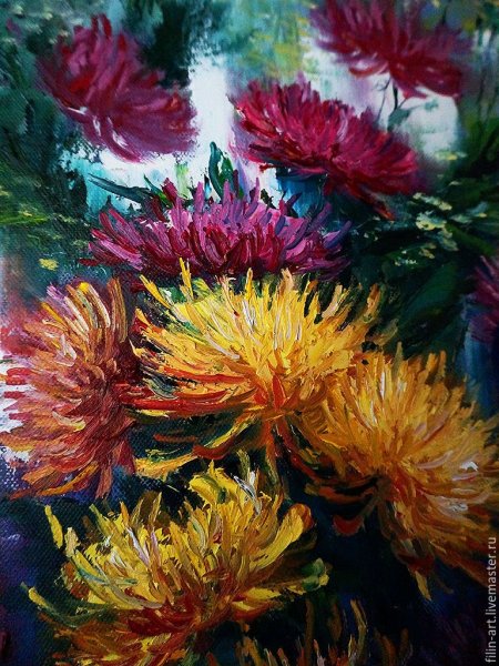 Астры мастихином