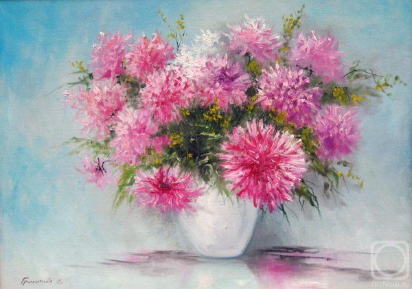 Хризантемы на окне