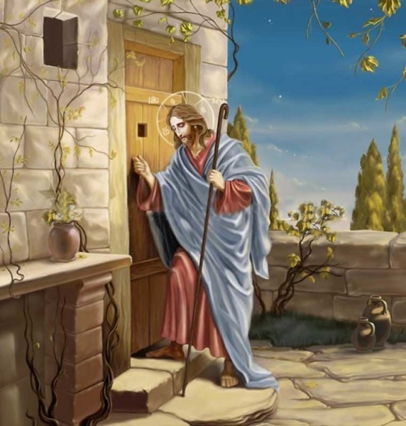 Иисус Христос стучится в дверь