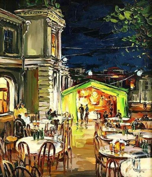 Кафе картины художников