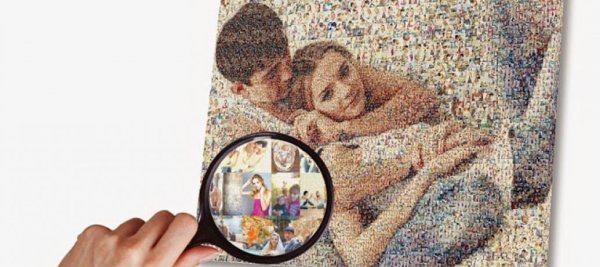 Фотомозаика на холсте