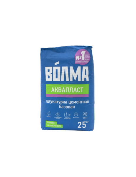 Волма Аквапласт 25 кг штукатурка цементная Базовая
