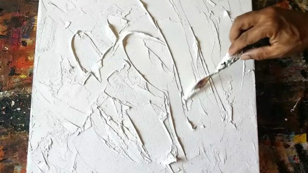 Штукатурка на холсте