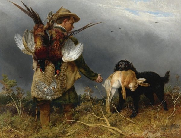 Картина акрилом охотник