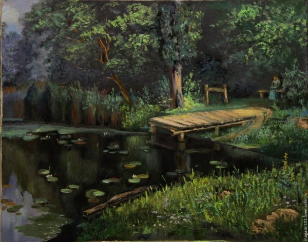 Василий Поленов, «заросший пруд», 1879