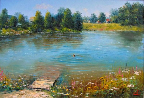 Художник Евгений Синев.пейзажи