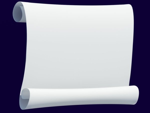 Рулон белой бумаги