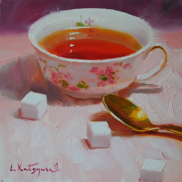 Елена Кацура живопись кофе