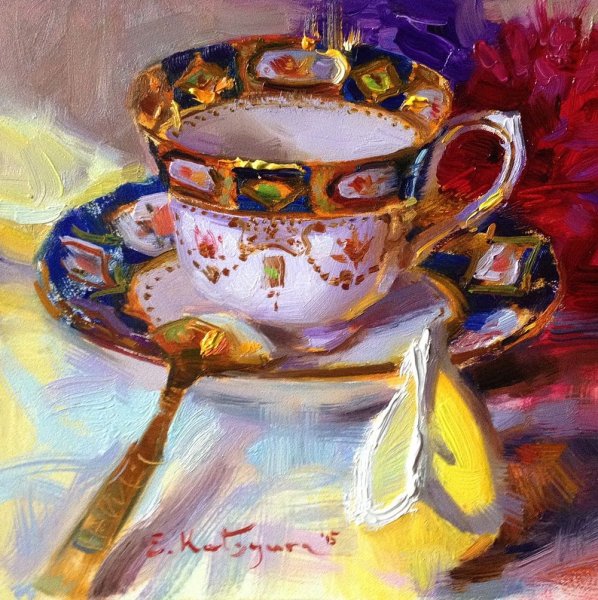 Елена Кацура чай картины