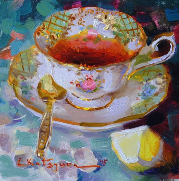 Елена Кацура чай картины