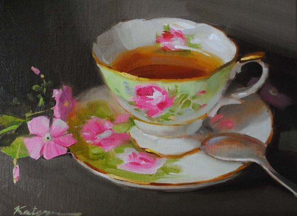 Чашка чая арт