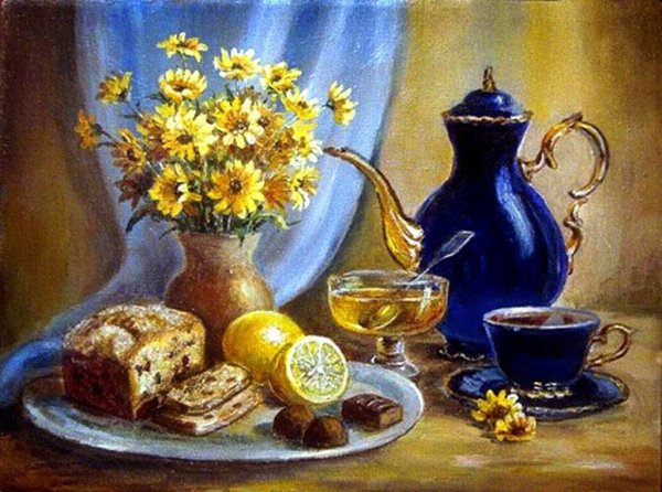 Художник Воробьева Ольга чай -