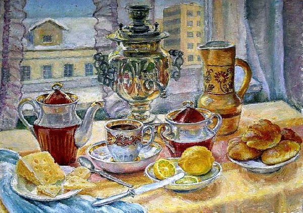 Художник Осмеркин самовар
