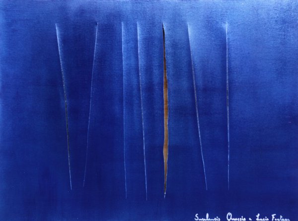 Лучо фонтана пространственная керамика 1953