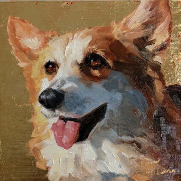 Корги пастелью