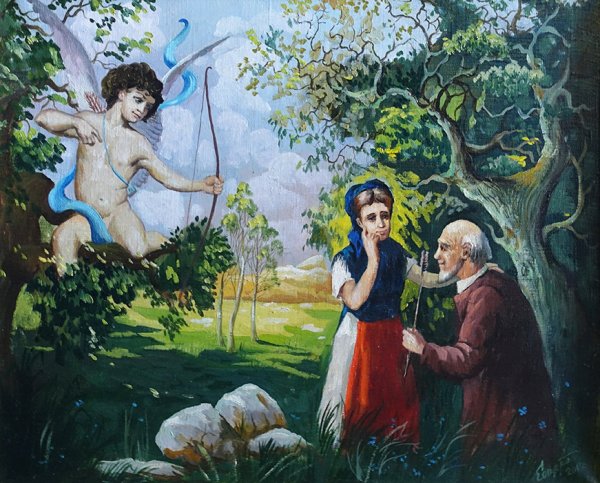 Амур и Психея картина