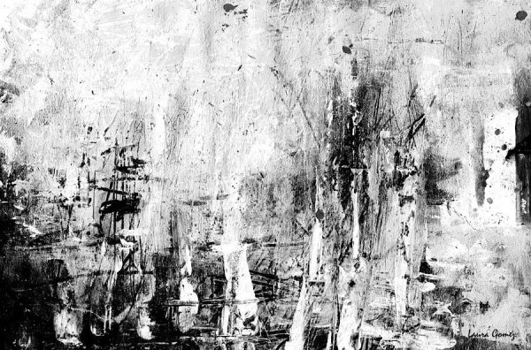 Картина черно белая абстракция