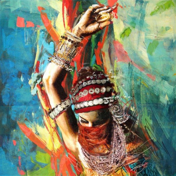 Восточная танцовщица. Художница Mahnoor Shah (Мажнур Шах)
