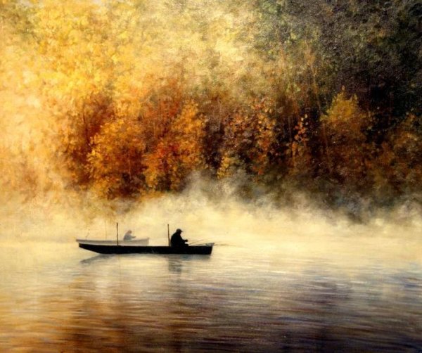 Рыбалка в живописи русских художников