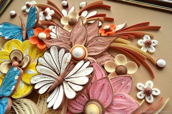 Панно квиллинг цветы