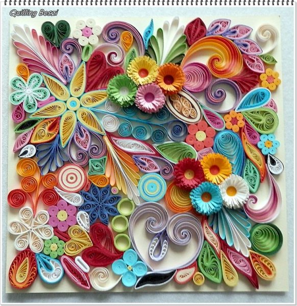 Узоры из бумажных лент квиллинг