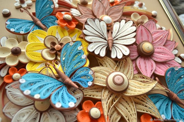 Квиллинг картины цветы